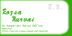 rozsa murvai business card